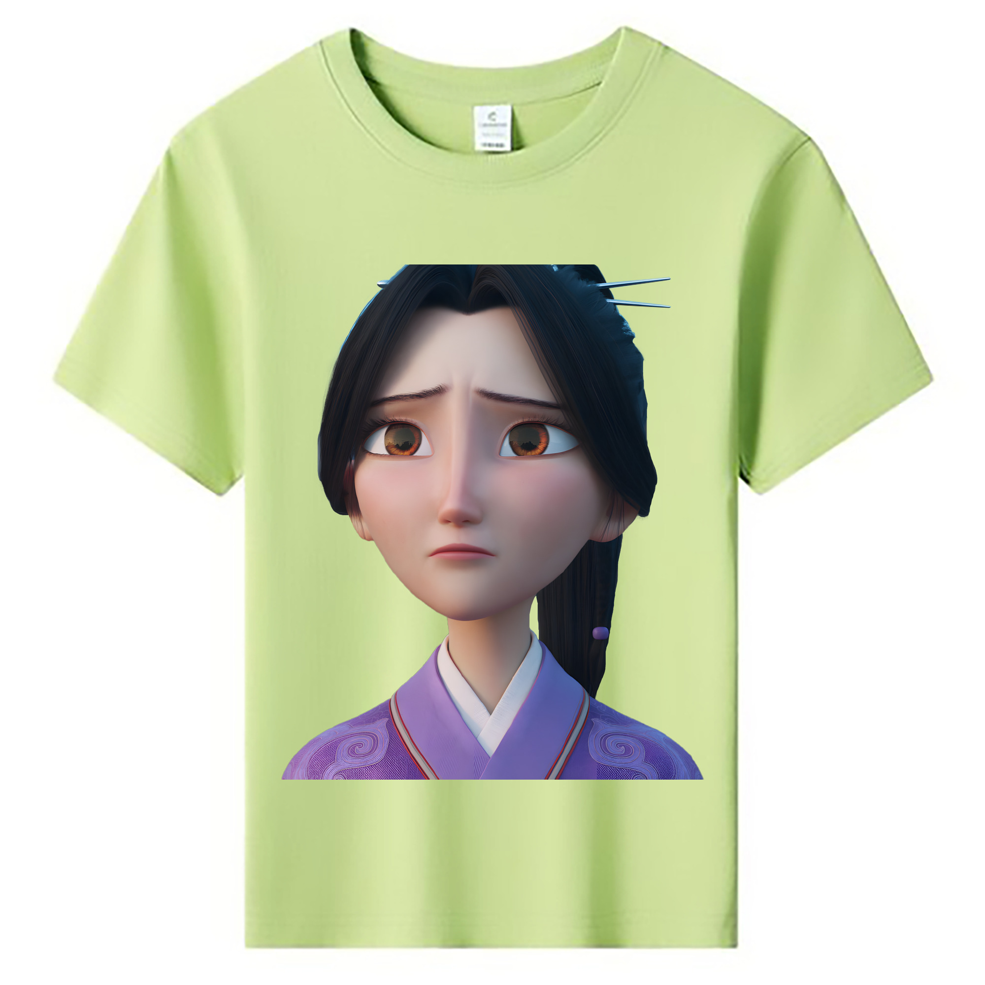 （画像用） Ne Zha 2 ナタ 魔童の大暴れ 綿100％キッズTシャツ（フロントプリント）
